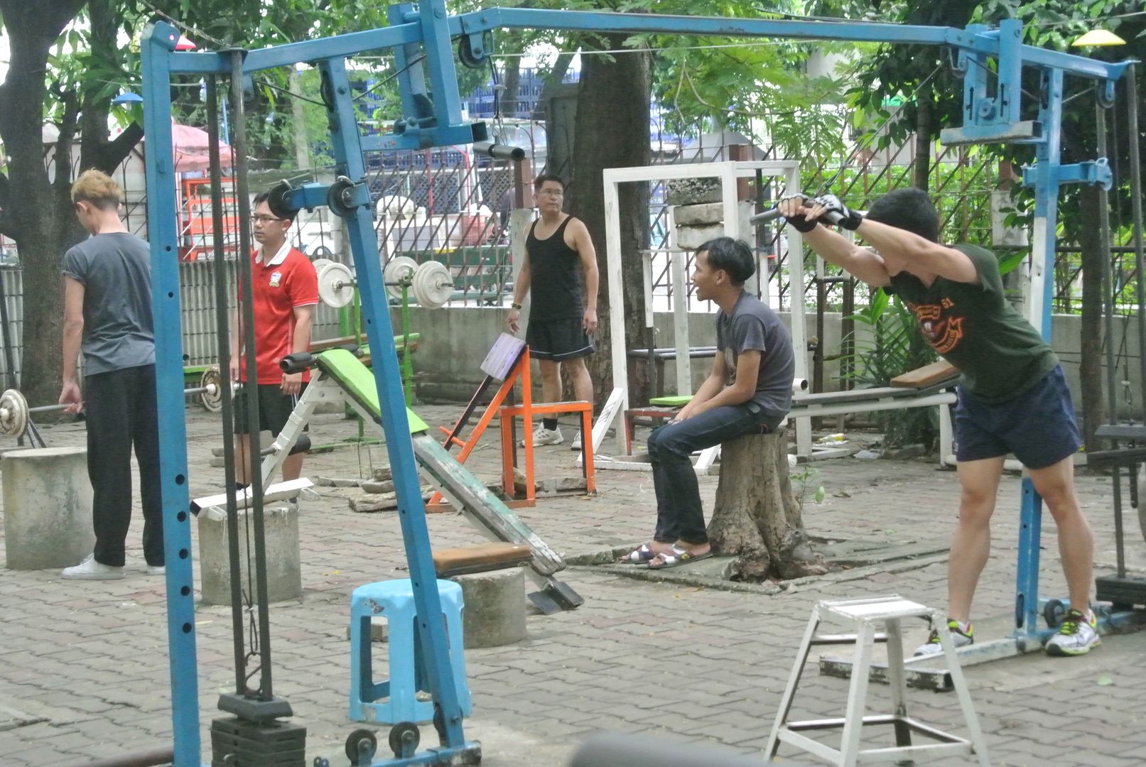 Bangkok, les salles de gym en plein air