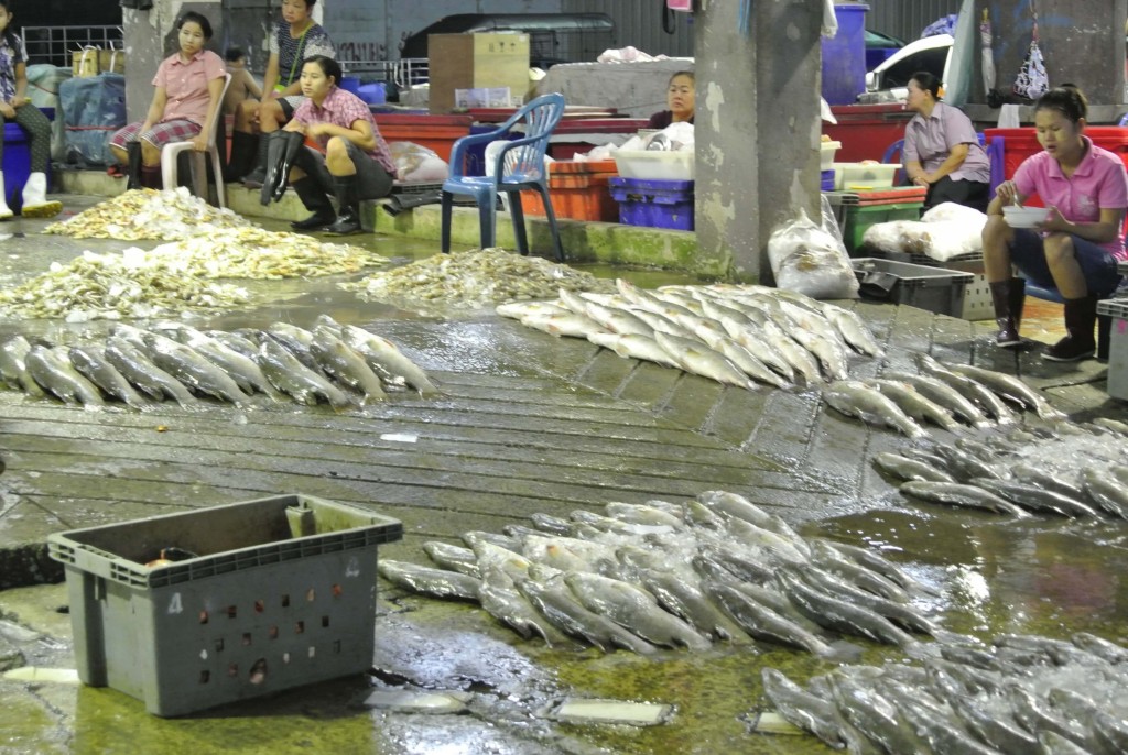 Le marché aux poissons de Bangkok