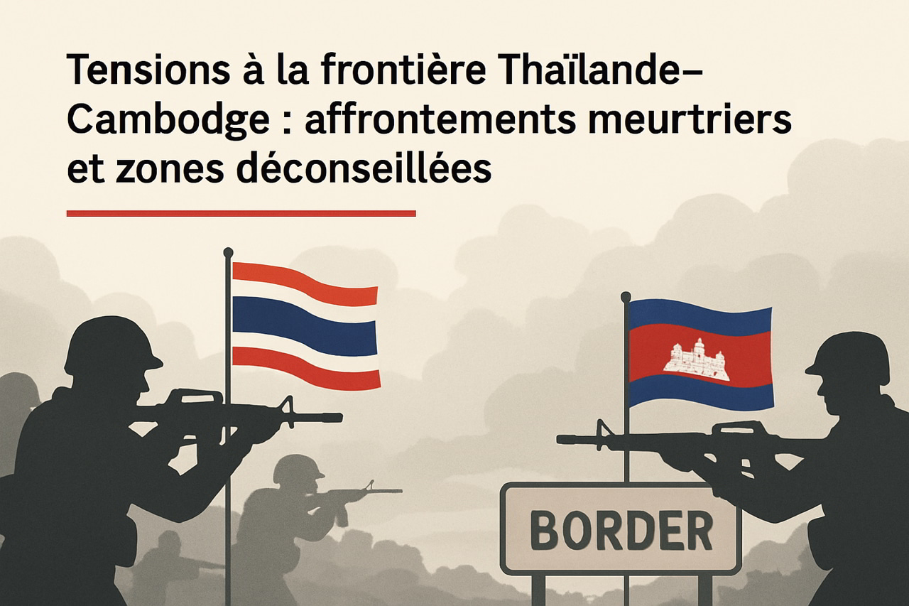 Tensions à la frontière Thaïlande-Cambodge : affrontements meurtriers et zones déconseillées