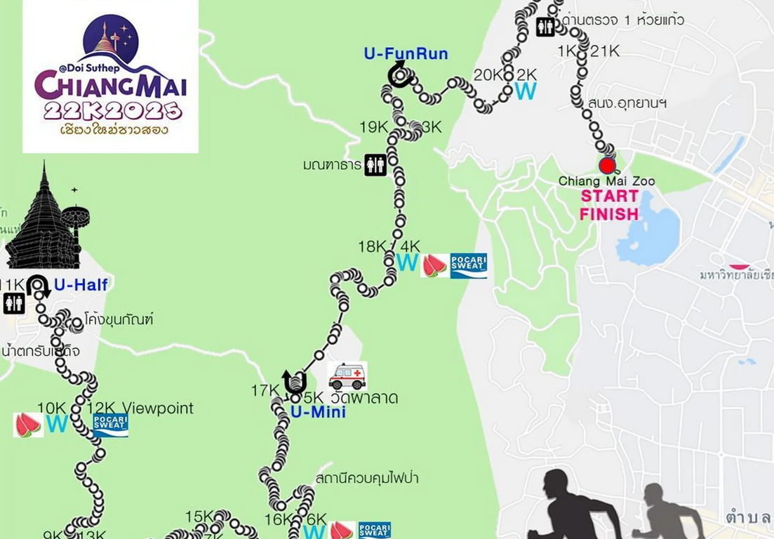 Sport en Thaïlande en septembre 2025 Chiangmai 22K, Doi Suthep