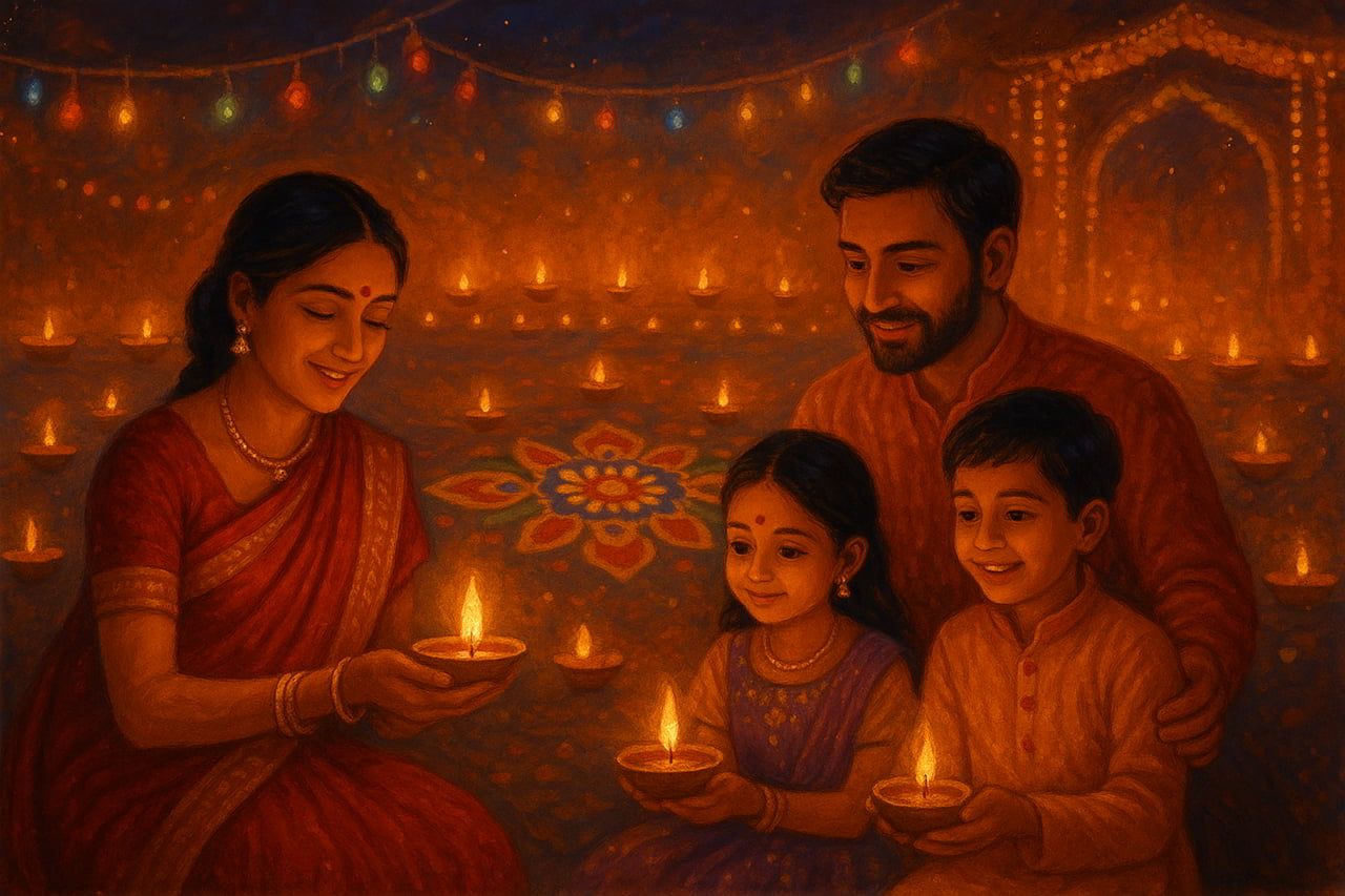 Divali fête de lumière et des familles hindoues en Thaïlande