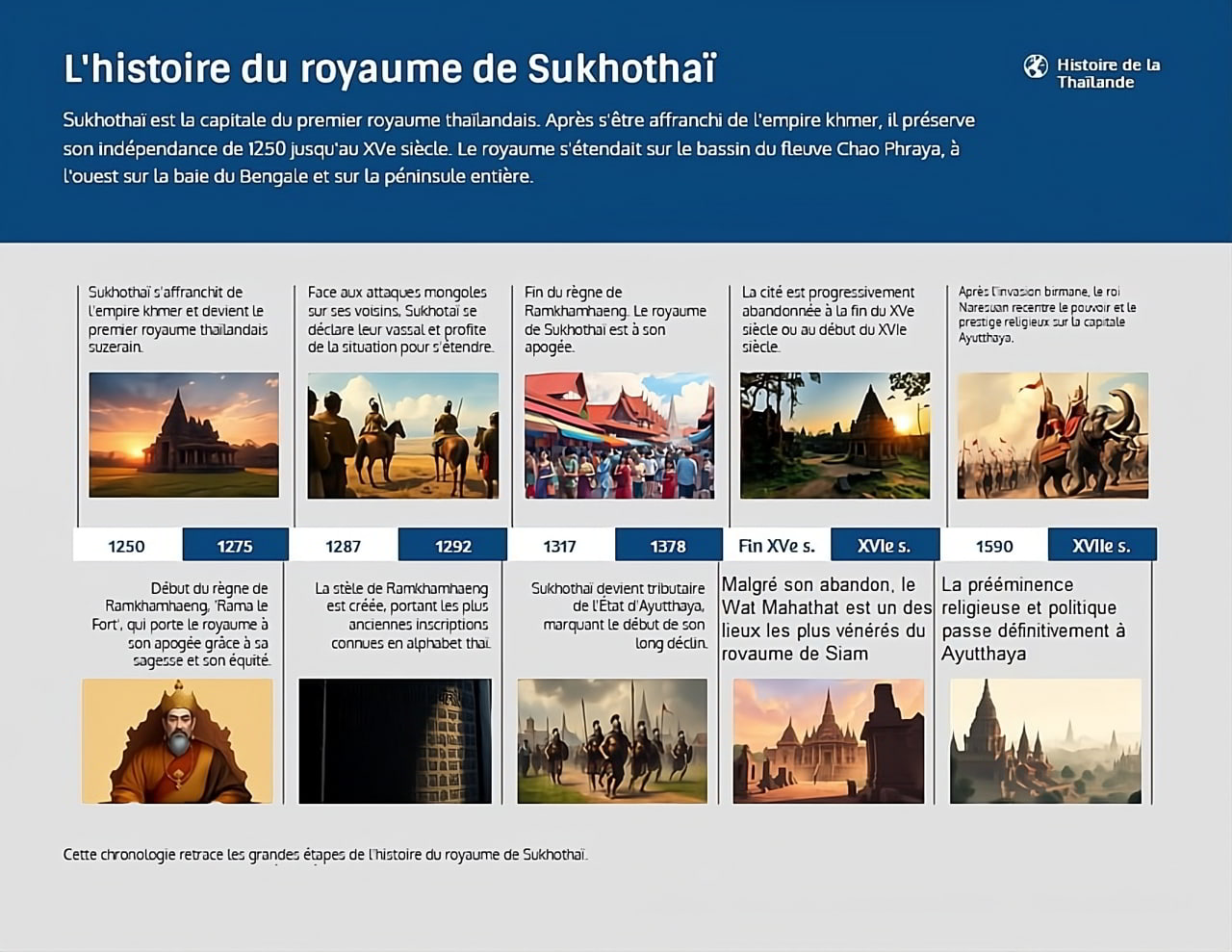 Sukhothai histoire de l'ancienne capitale histoire et le patrimoine de Sukhothai