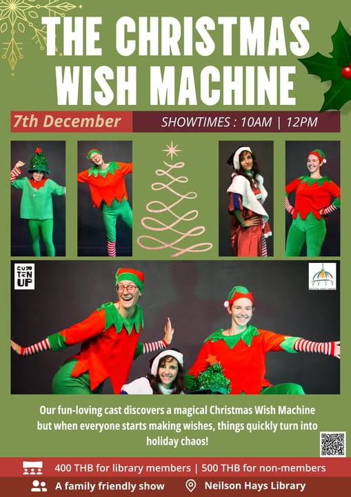 Santa Claus at Neilson Hays Library Bangkok Santa at Neilson Hays Library