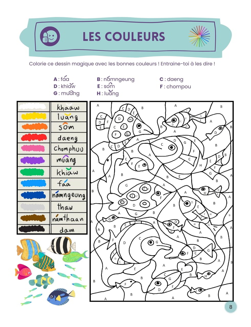 Mon Voyage en Thaïlande - Carnet d'activités pour les enfants de 6-10 ans - activités de coloriage en Thaï