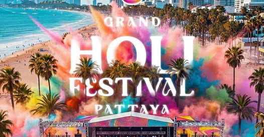 Grand Holi Festival 2026 – Central Pattaya Beach