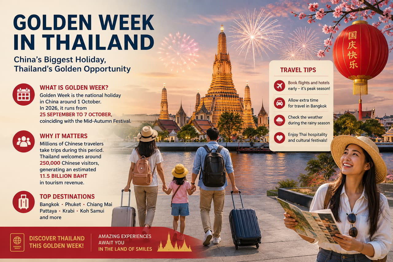 la Golden Week chinoise en Thaïlande