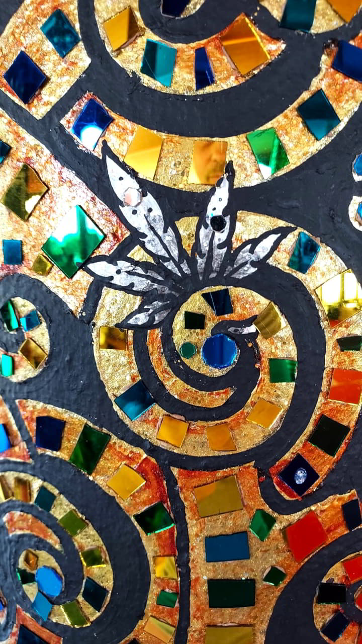 Détail de la mosaïque Wat Sirindhorn Wararam