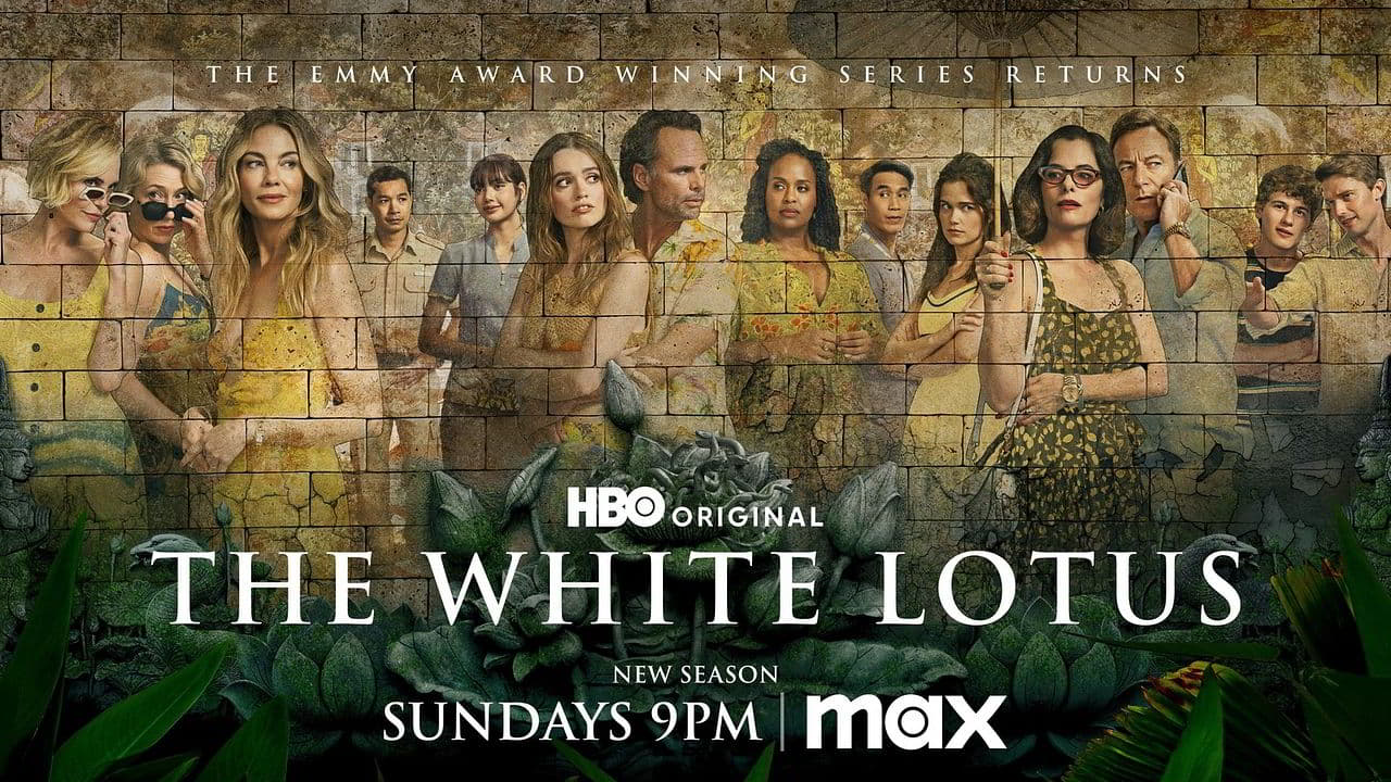 Affiche de la série The White Lotus saison 3 filmé en partie à Bangkok et à Koh Samui